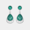 boucle d'oreille verte, pierre naturelle